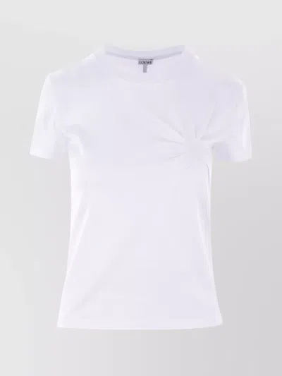 Loewe Crew Neck Embroidered Cotton Blend T-shirt