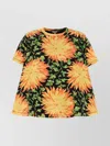 Loewe Crew Neck Floral Pattern Short Sleeves T-shirt In Multi