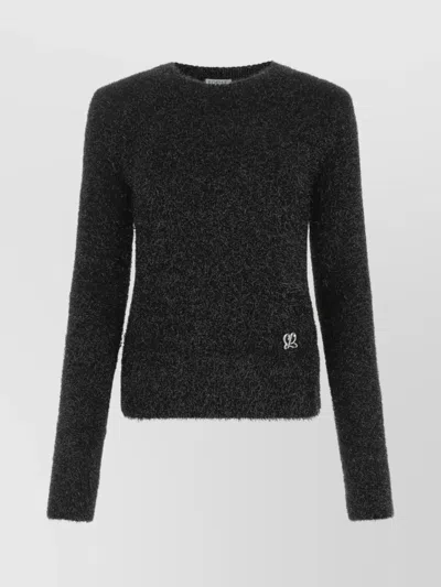 LOEWE CREW NECK FUZZY TEXTURE LONG SLEEVES SWEATER