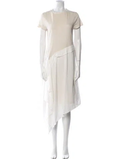 Pre-owned Loewe Crew Neck Long Dress In Neutral