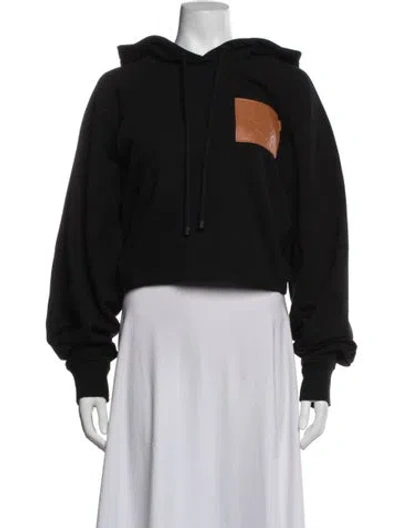 Pre-owned Loewe Crew Neck Long Sleeve Hoodie In Black