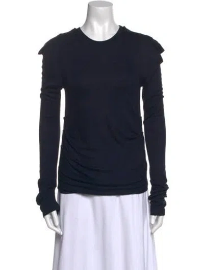 Pre-owned Loewe Crew Neck Long Sleeve Sweatshirt In Blue