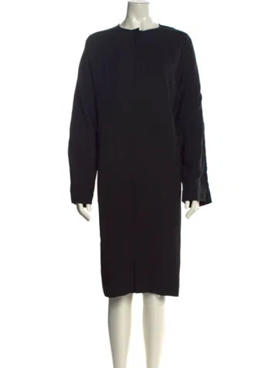 Pre-owned Loewe Crew Neck Midi Length Dress W/ Tags In Black