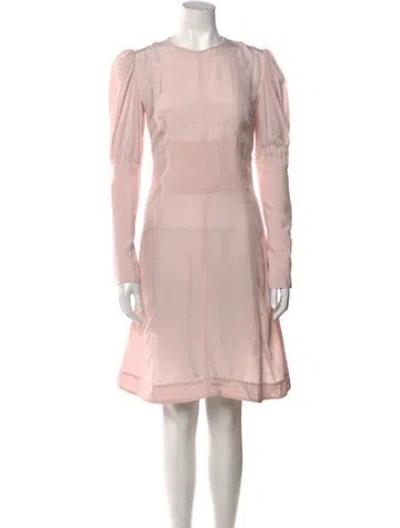 Pre-owned Loewe Crew Neck Mini Dress In Pink