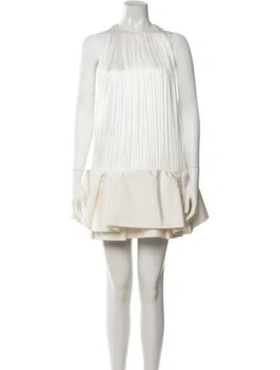 Pre-owned Loewe Crew Neck Mini Dress W/ Tags In White