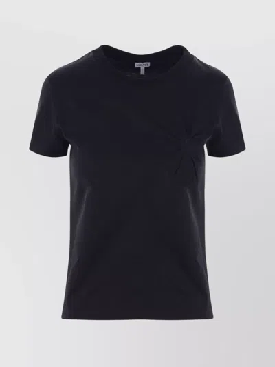 Loewe Crew Neck Ribbed Cotton Blend T-shirt