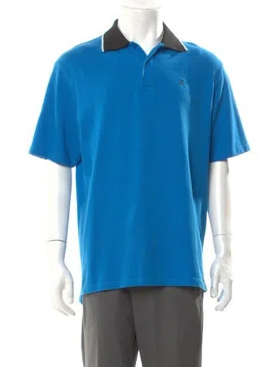Pre-owned Loewe Crew Neck Short Sleeve Polo Shirt In Blue