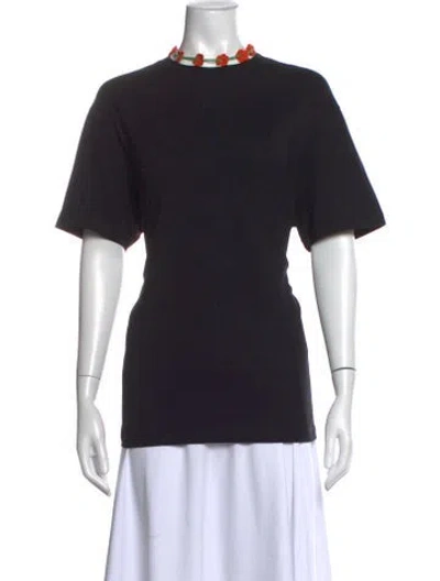 Pre-owned Loewe Crew Neck Short Sleeve T-shirt In Black