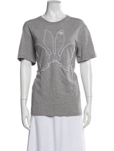 Pre-owned Loewe Crew Neck Short Sleeve T-shirt In Gray