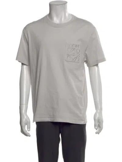 Pre-owned Loewe Crew Neck Short Sleeve T-shirt In Gray