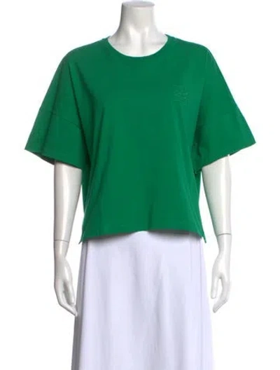 Pre-owned Loewe Crew Neck Short Sleeve T-shirt In Green