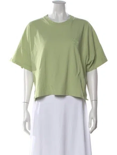 Pre-owned Loewe Crew Neck Short Sleeve T-shirt In Green