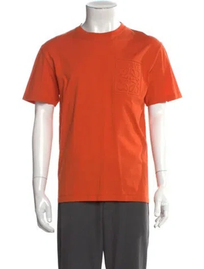 Pre-owned Loewe Crew Neck Short Sleeve T-shirt In Orange