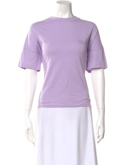 Pre-owned Loewe Crew Neck Short Sleeve T-shirt In Purple