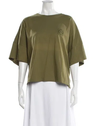 Pre-owned Loewe Crew Neck Short Sleeve T-shirt W/ Tags In Green