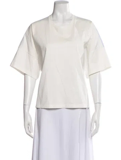 Pre-owned Loewe Crew Neck Short Sleeve T-shirt In White