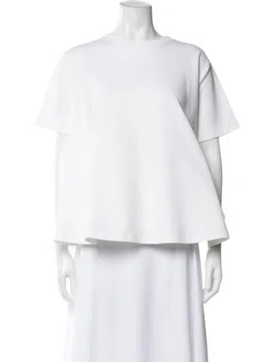 Pre-owned Loewe Crew Neck Short Sleeve T-shirt In White