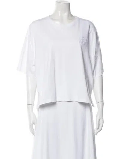 Pre-owned Loewe Crew Neck Short Sleeve T-shirt In White