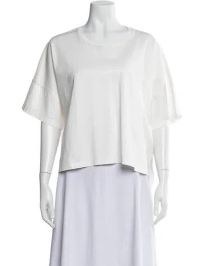 Pre-owned Loewe Crew Neck Short Sleeve T-shirt In White