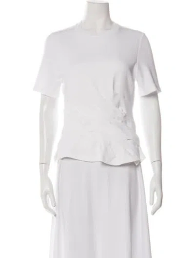 Pre-owned Loewe Crew Neck Short Sleeve T-shirt In White