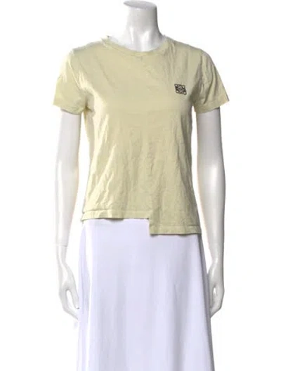 Pre-owned Loewe Crew Neck Short Sleeve T-shirt In Yellow