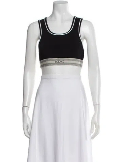 Pre-owned Loewe Crew Neck Sleeveless Sports Bra In Black