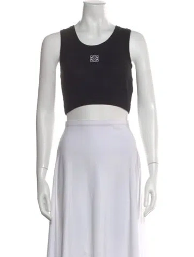 Pre-owned Loewe Crew Neck Sleeveless Sports Bra In Black