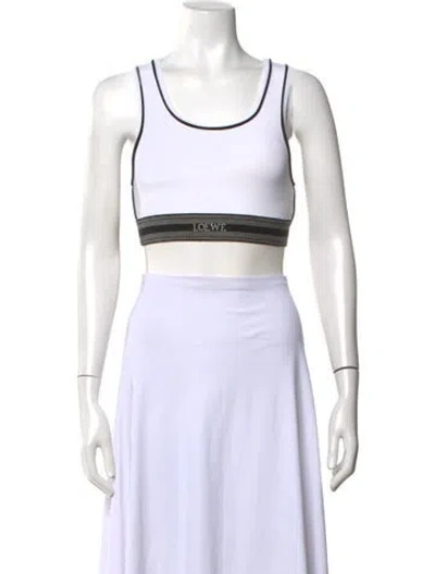 Pre-owned Loewe Crew Neck Sleeveless Sports Bra In Black