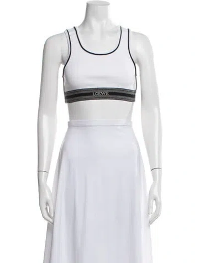 Pre-owned Loewe Crew Neck Sleeveless Sports Bra In Black