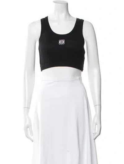 Pre-owned Loewe Crew Neck Sleeveless Sports Bra In White