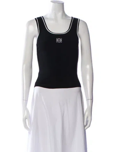 Pre-owned Loewe Crew Neck Sleeveless Top In Black