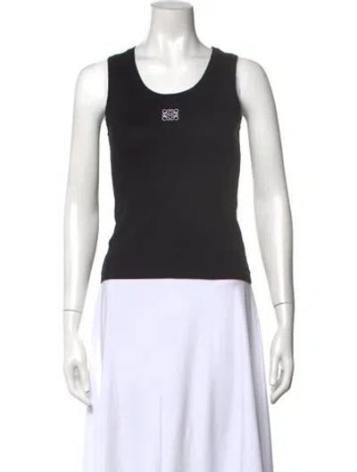 Pre-owned Loewe Crew Neck Sleeveless Top In Black