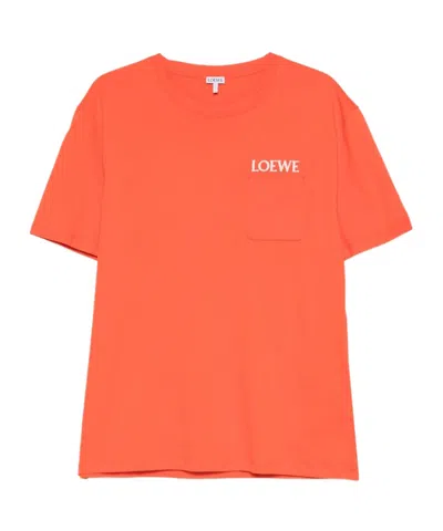 LOEWE LOEWE LOGO EMBROIDERED CREWNECK T-SHIRT