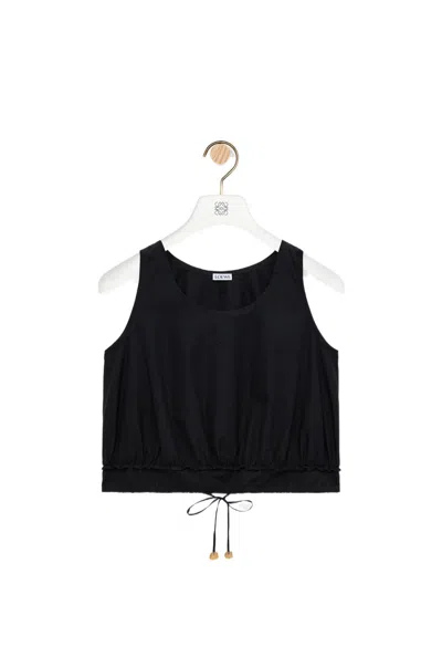Loewe Crew Neck Top In Black
