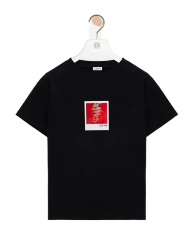 Loewe Crew Neck T-shirt In Black