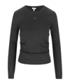Loewe Draped Sweater In Cashmere And Silk In Black
