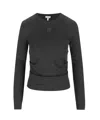 Loewe Draped Sweater In Cashmere And Silk In Grey