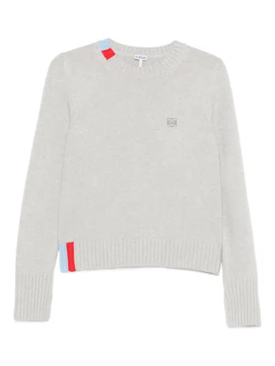 Loewe Crewneck Sweater In Gray