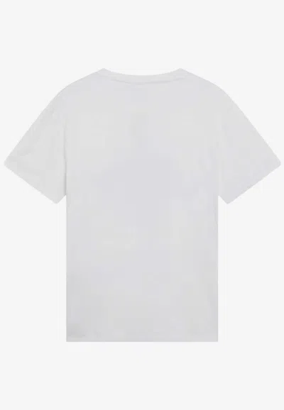 Loewe Crinkled Logo Draped T-shirt In White