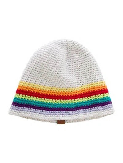 Pre-owned Loewe Crochet Beanie In White