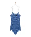 Loewe Crochet Dress In Cotton In Blue
