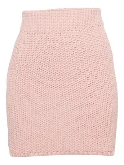 Pre-owned Loewe Crochet Mini Skirt In Pink
