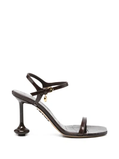 Loewe Leather Toy Sandals Open Toe Ankle Strap In Multi