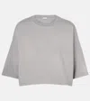 Loewe Cropped-top Aus Baumwoll-jersey In Grau