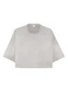 Loewe Cropped-top Aus Baumwoll-jersey In Grey