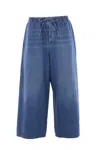 Loewe Cropped Denim Jeans In Blue