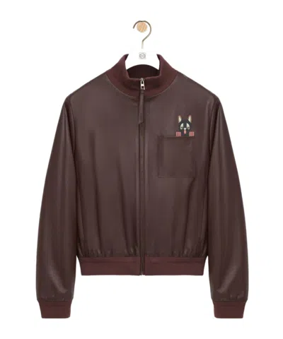 Loewe Cropped Jacket In Nappa Lambskin In Multi