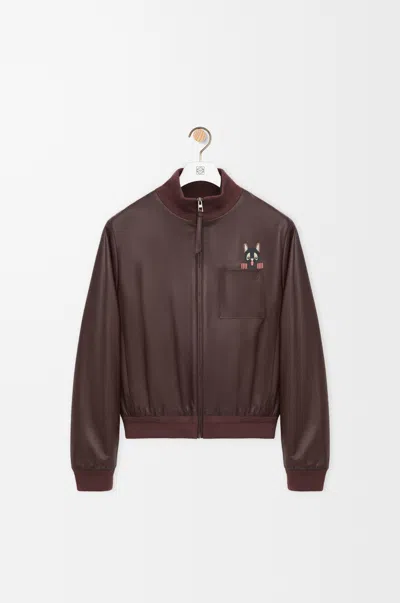 Loewe Cropped Jacket In Nappa Lambskin In Multi