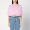 Loewe Women's Cropped Lilac T-shirt With Anagram Logo In Purple