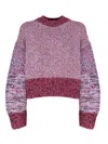 Loewe Puff Sleeve Sweater In Purple